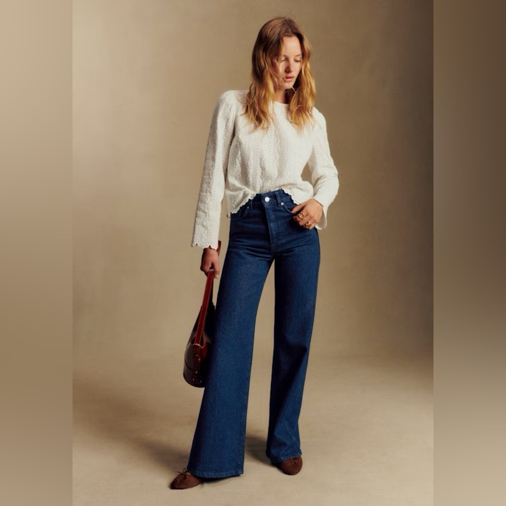 Sézane New 70s Trousers - Indigo Blue